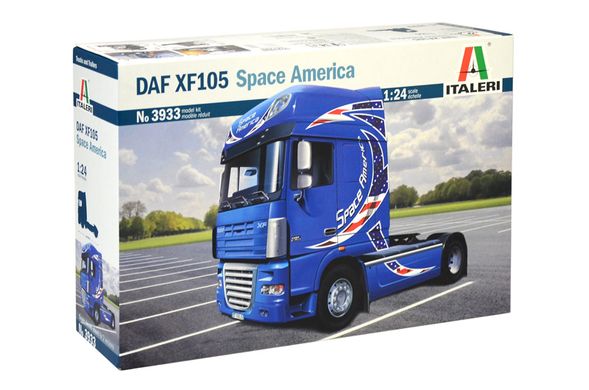 Сборная модель 1/24 грузовой автомобиль DAF XF-105 "Космическая Америка" Italeri 3933