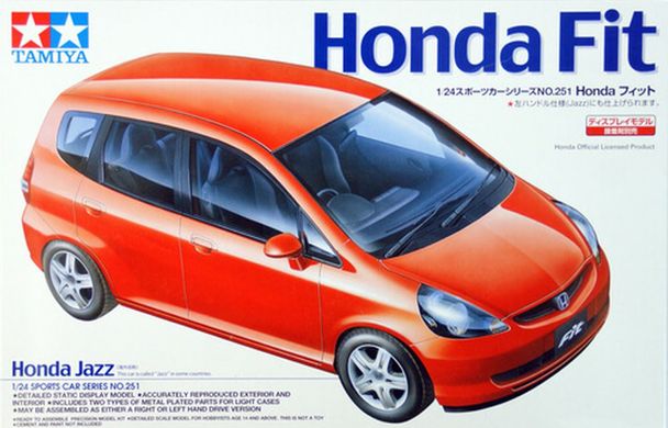 Збірна модель 1/24 автомобіля Honda Fit Jazz Tamiya 24251