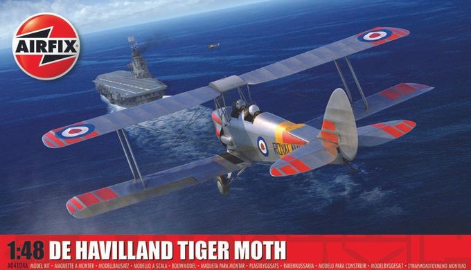 Prefab model 1/48 aircraft De Havilland Tiger Moth Airfix A04104A