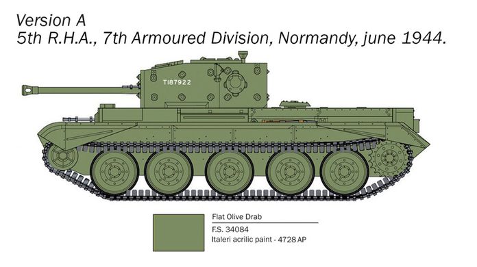 Збірна модель 1/56 танк Cromwell Mk. IV Italeri 25754