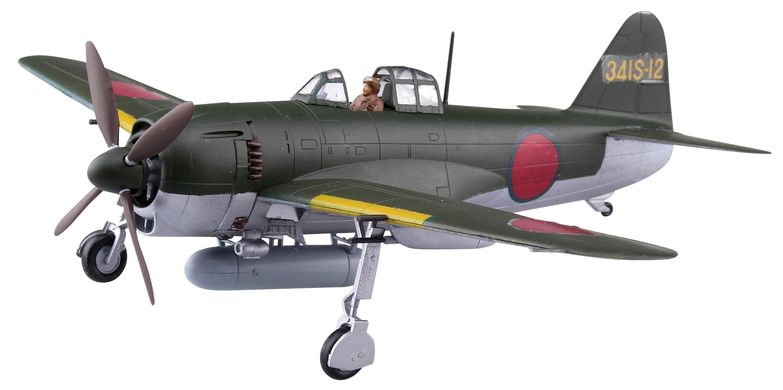 Assembled model 1/72 Kawanishi N1K1-Ja Shiden Type 11 Kou Ver.2 Aoshima 051894 propeller plane