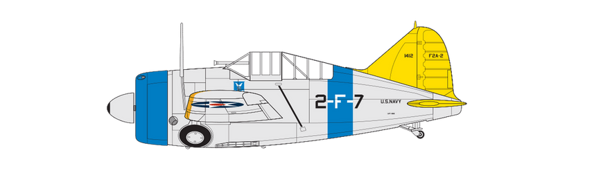 Збірна модель 1/72 літак Брюстер Буффало Brewster Buffalo Airfix A02050V