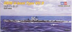 Assembled model 1/700 submarine U-BOAT Type VIIB Hobby Boss 87008