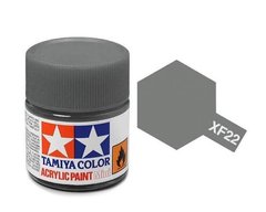 Акриловая краска XF22 Серая (Flat Rlm Grey) Mini 10 мл Tamiya 81722