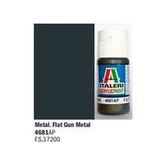 Акриловая краска металлический металл для оружия MF Gun Metal 20ml Italeri 4681