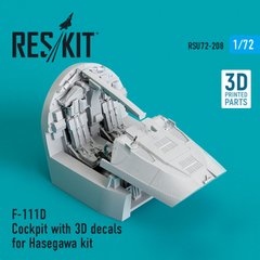 Масштабна модель Кабіна F-111D з 3D-наклейками для комплекту Hasegawa (3D-друк) (1/72) Reskit RSU72-0208, В наявності