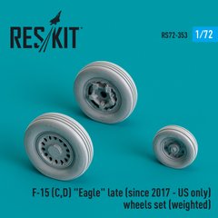 Масштабная модель 1/72 комплект колес (взвешенный) F-15 (C,D) "Eagle" поздний (с 2017 года - только США) Reskit RS72-0353, В наличии