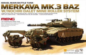 Сборная модель 1/35 танк Merkava MK.3 BAZ w/Nochri Dalet Mine Roller System Meng Model TS-005