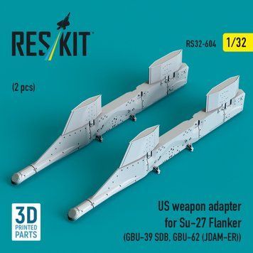 Масштабна модель 1:32 адаптер для зброї США для Су-27 Flanker (2 шт.) (GBU-39 SDB, GBU-62 (JDAM-ER)) Reskit RS32-0604