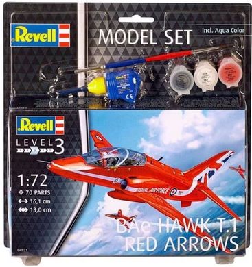 Стартовый набор для моделизма 1/72 самолет BAe Hawk T.1 Red Arrows Revell 64921