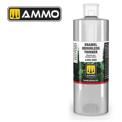 Растворитель для эмалевых красок (без запаха) Enamel Odourless Thinner 400ml Ammo Mig 2059