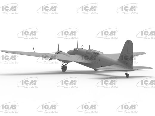 Збірна модель 1/72 літак Ki-21-Ia "Sally", японський важкий бомбардувальник ICM 72205