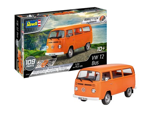 Збірна модель 1/24 автомобіль Volkswagen T2 Bus Easy Click Revell 07667