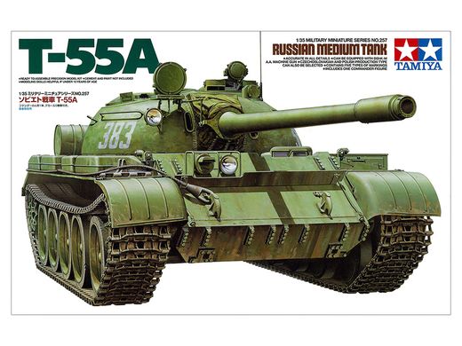 Сборная модель 1/35 советский средний танк Т-55А Tamiya 35257