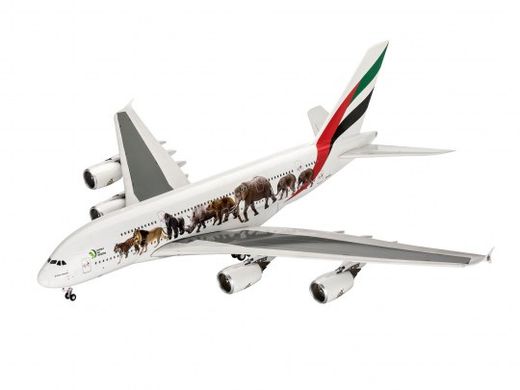 Сборная модель 1/144 самолет Airbus A380 Emirates "Wild-Life" Revell 03882