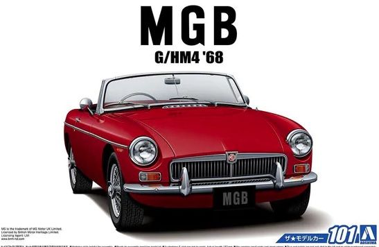 Збірна модель 1/24 автомобіля BLMC G/HM4 MG-B MK-2 '68 Aoshima 05685
