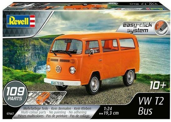 Збірна модель 1/24 автомобіль Volkswagen T2 Bus Easy Click Revell 07667