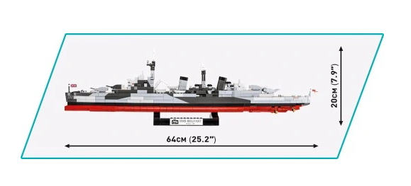 Навачальний конструктор корабель 1/300HMS BELFAST COBI 4844