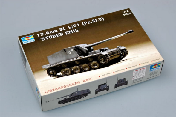 Збірна модель 1/72 САУ Sturer Emil 12,8 cm Sf. L/61 Trumpeter 07210