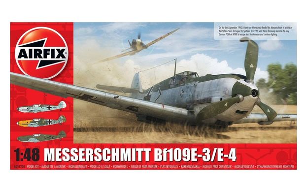 Збірна модель 1/48 літак Messerschmit Bf 109E-3/E-4 Airfix A05120B