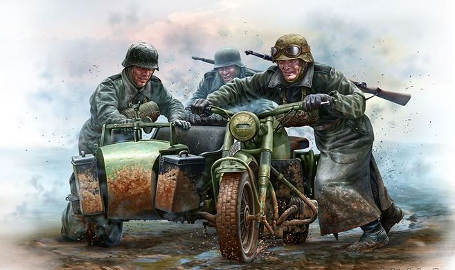 Figures 1/35 German motorcycles, Another World War MASTER BOX 35178