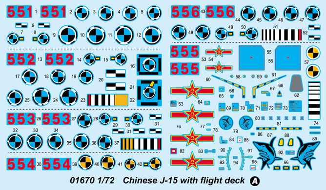 Збірна модель літак 1/72 Shenyang J-15 with flight deck Trumpeter 01670