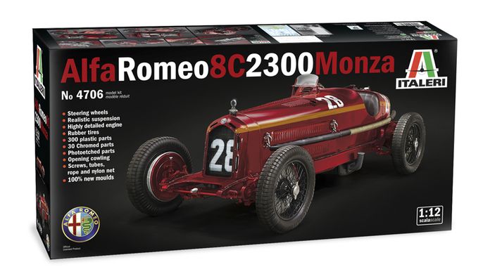 Збірна модель 1/12 автомобіль Alfa Romeo 8C 2300 Monza Italeri 4706