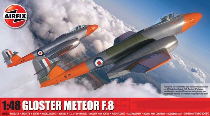 Prefab model 1/48 aircraft Gloster Meteor F.8 Airfix A09182A