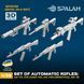 Набор масштабных моделей оружия 1:35 AK-74, Z10 (UAR-10), AK-105 (ZENITCO), AR-15 (5шт.) SPALAH 12735