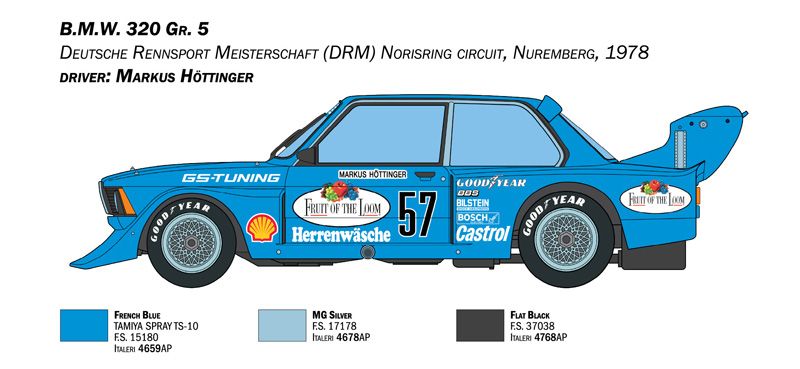 Prefab model 1/24 car BMW 320 Group 5 Italeri 3626