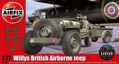 Збірна модель 1/72 військовий автомобіль Willys British Airborne Jeep Airfix A02339