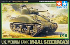 Сборная модель 1/48 танк U.S. Medium Tank M4A1 Sherman Tamiya 32523