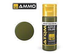 Acrylic paint ATOM Green 4BO Ammo Mig 20071