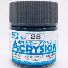 Acrylic paint Acrysion (N) Metal Black Mr.Hobby N028