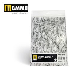 Білий мармур. Лист мармуру - 2 шт White Marble. Sheet of Marble Ammo Mig 8770