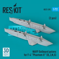 Масштабная модель 1/72 увеличенных пилонов NAVY для F-4 "Phantom II" (B,J,N,S) (2 шт.) Рескит RS72-0392, В наличии