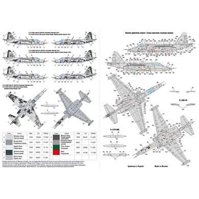 Decal 1/72 Digital Rooks: Su-25 Air Force of Ukraine, digital camouflage. Foxbot 72-056, In stock
