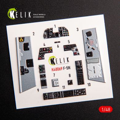 Internal 3D stickers for the F-5N AFV Club kit (1/48) Kelik K48069, In stock