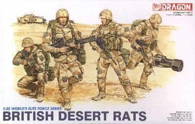 Сборная модель 1/35 фигуры Британская пустынная крыса British Dessert Rats Dragon D3013