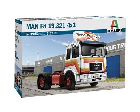 Prefab model 1/24 truck Man 19.321 2 Axle Tractor Italeri 3946