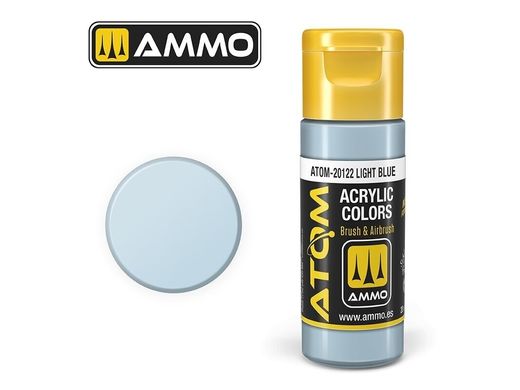 Акриловая краска ATOM Light Blue Ammo Mig 20122