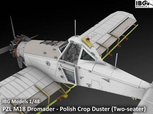 Assembly model 1:48 aircraft PZL M18 Dromader - Polish Crop Duster (Two-seater) IBG 48002