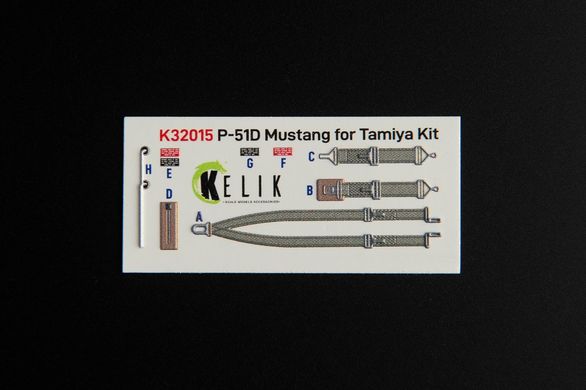 Interior 3D 1/32 Decals for P-51D Mustang Kit Tamiya Kelik K32015, In stock