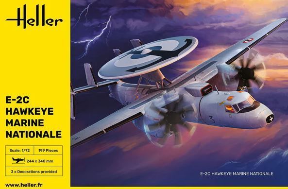 Збірна модель 1:72 літак E-2C Hawkeye Marine Nationale Heller 82302