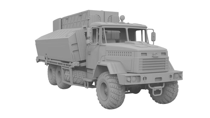 Збірна модель 1/72 з смоли 3D друк понтонно-мостовий парк ПМП на базі КРАЗ BOX24 72-028
