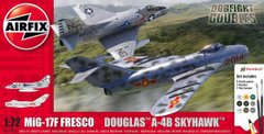 Стартовый набор для моделизма Mig 17 & Douglas Skyhawk Dogfight Double - Gift Set Airfix 50185