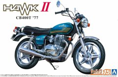 Збірна модель 1/12 мотоцикл Honda Hawk II CB400T 1977 Aoshima 06265