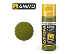 Acrylic paint ATOM Dark Olive Green Ammo Mig 20072