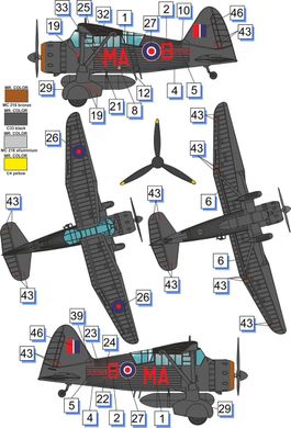 Збірна модель 1/72 літак Westland Lysander Mk.III (SD) DW 72023