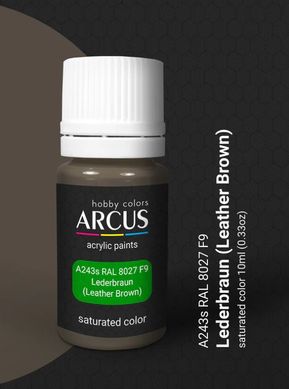 Acrylic paint RAL 8027 F9 Lederbraun ARCUS A243